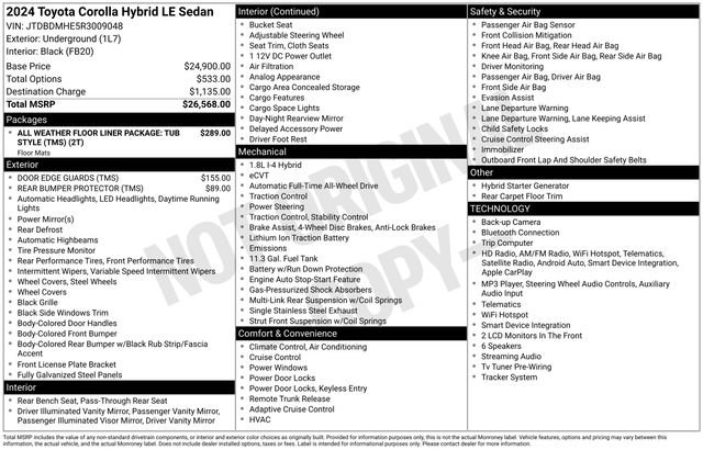 Certified 2024 Toyota Corolla LE AWD/4WD image 32