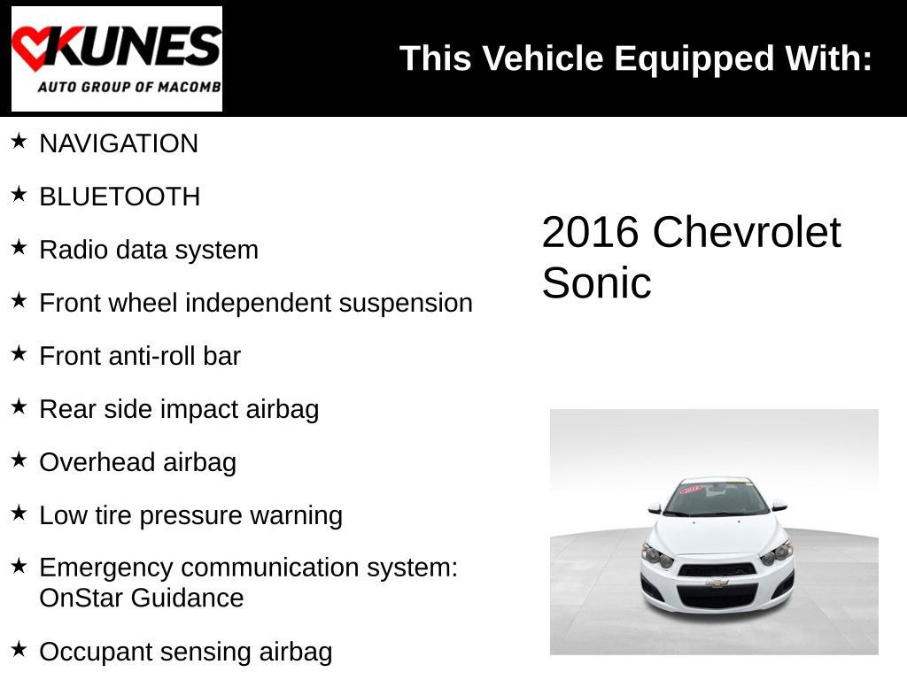 Used 2016 Chevrolet Sonic LS FWD image 3