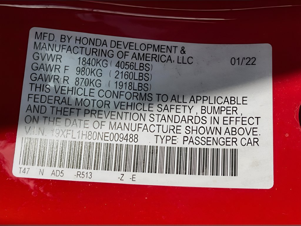 Used 2022 Honda Civic Sport Touring image 33