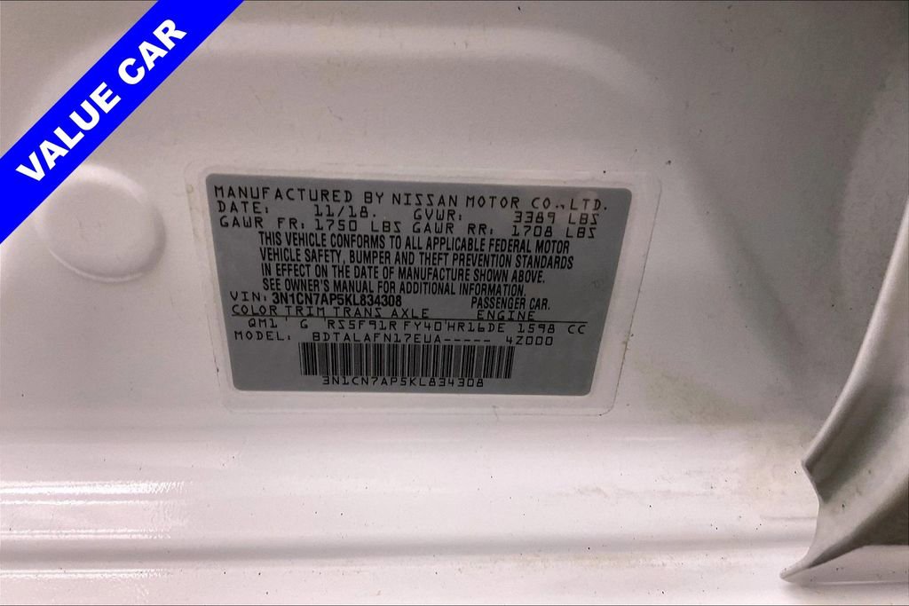 Used 2019 Nissan Versa S image 28