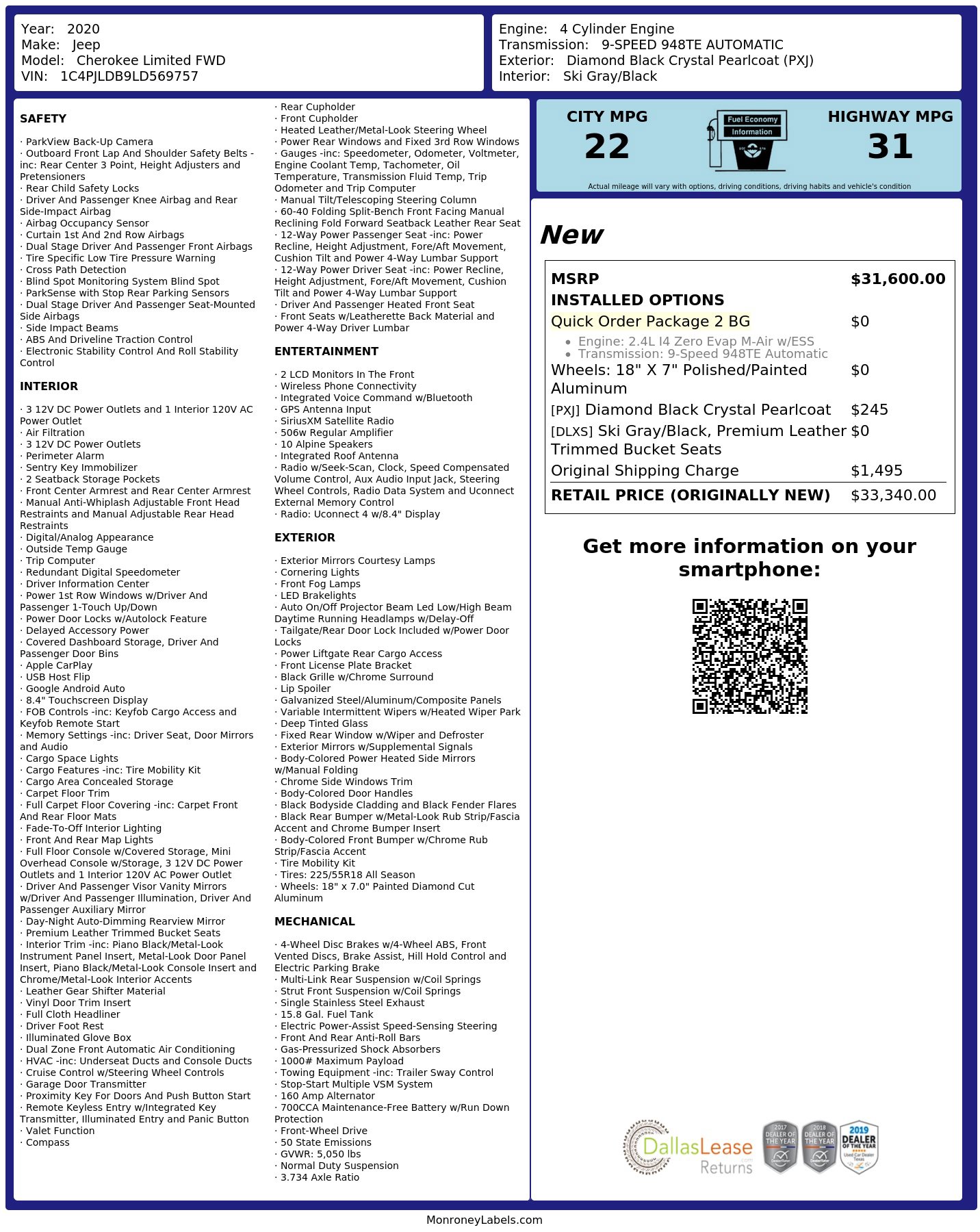 Used 2020 Jeep Cherokee Limited FWD image 2