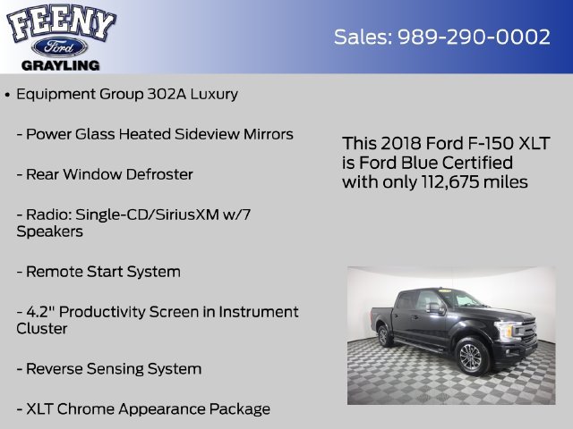 Certified 2018 Ford F150 XLT w/ Equipment Group 302A Luxury AWD/4WD image 8