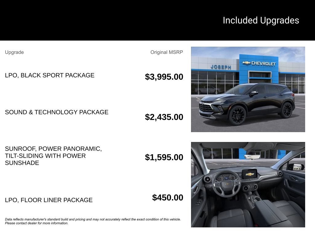 New 2026 Chevrolet Blazer LT w/ LPO, Black Sport Package AWD/4WD image 3