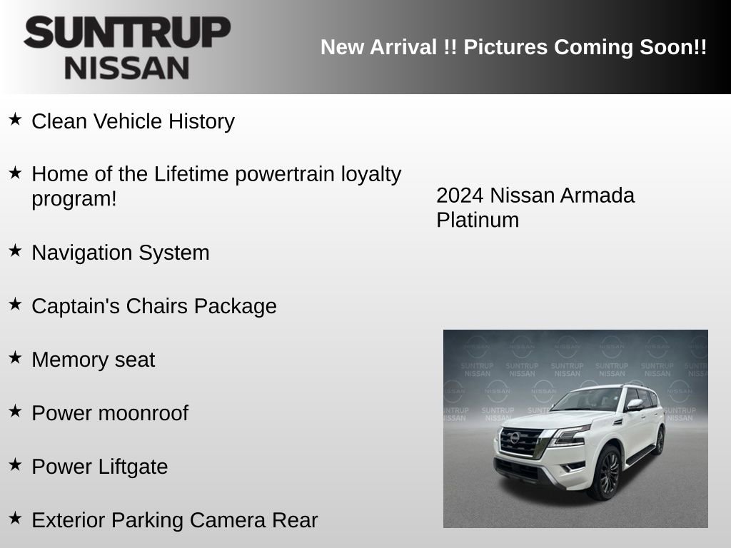 Used 2024 Nissan Armada Platinum w/ Captain's Chairs Package image 6