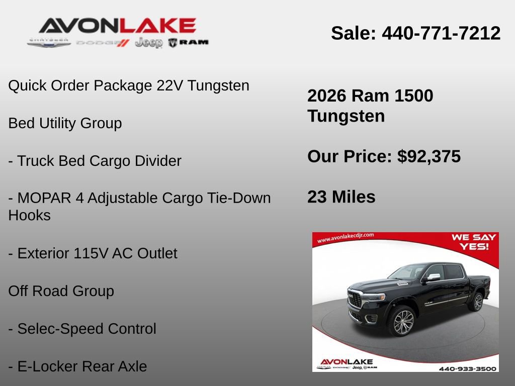 New 2026 RAM 1500 Tungsten w/ Off Road Group image 6
