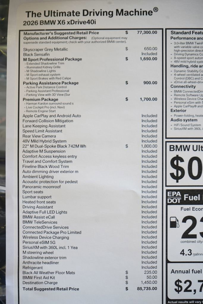 New 2026 BMW X6 xDrive40i w/ Premium Package image 8