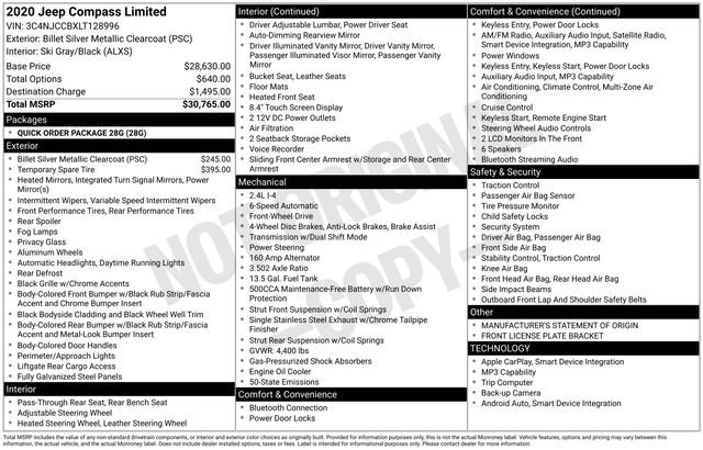 Used 2020 Jeep Compass Limited image 31