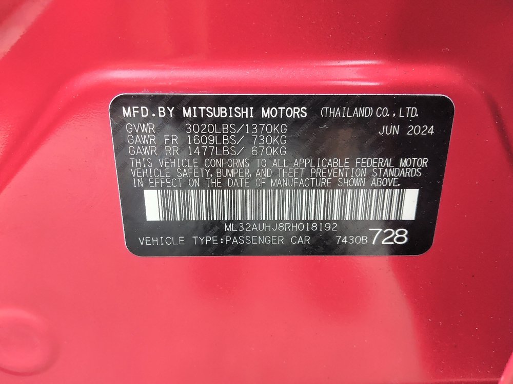 Used 2024 Mitsubishi Mirage ES FWD image 33