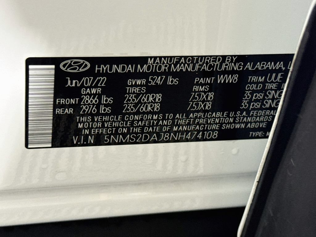 Certified 2022 Hyundai Santa Fe SEL AWD/4WD image 35