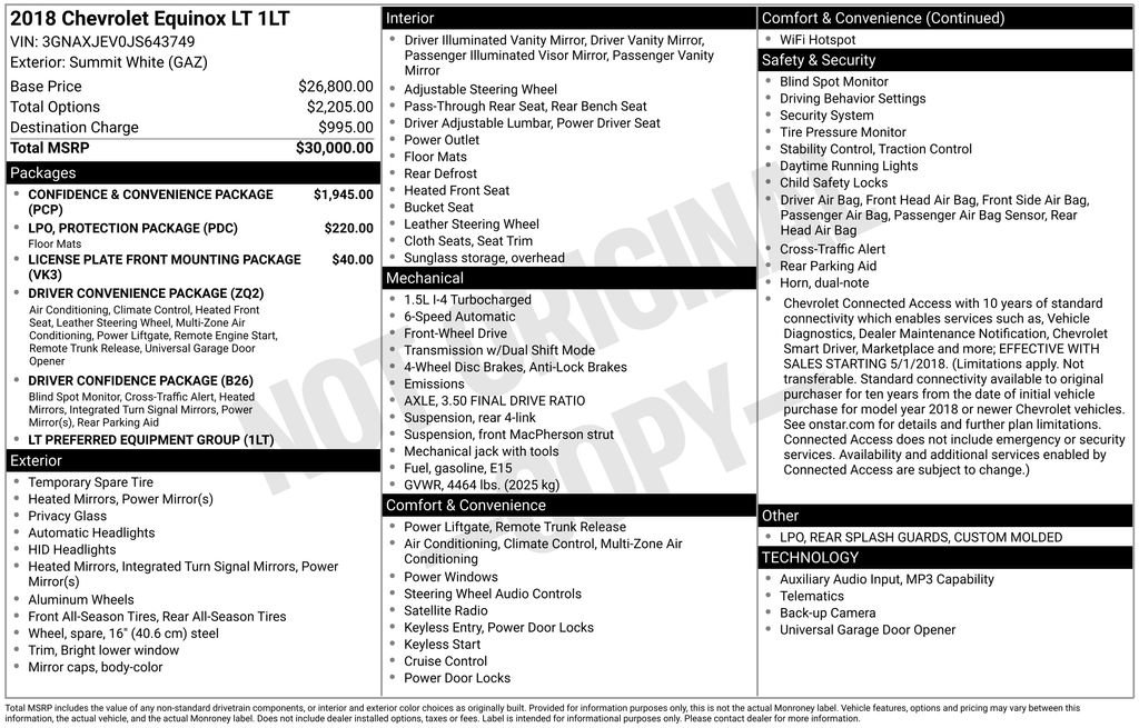 Used 2018 Chevrolet Equinox LT FWD image 5
