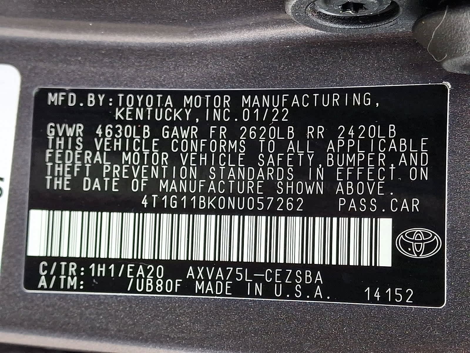 Certified 2022 Toyota Camry SE AWD/4WD image 26