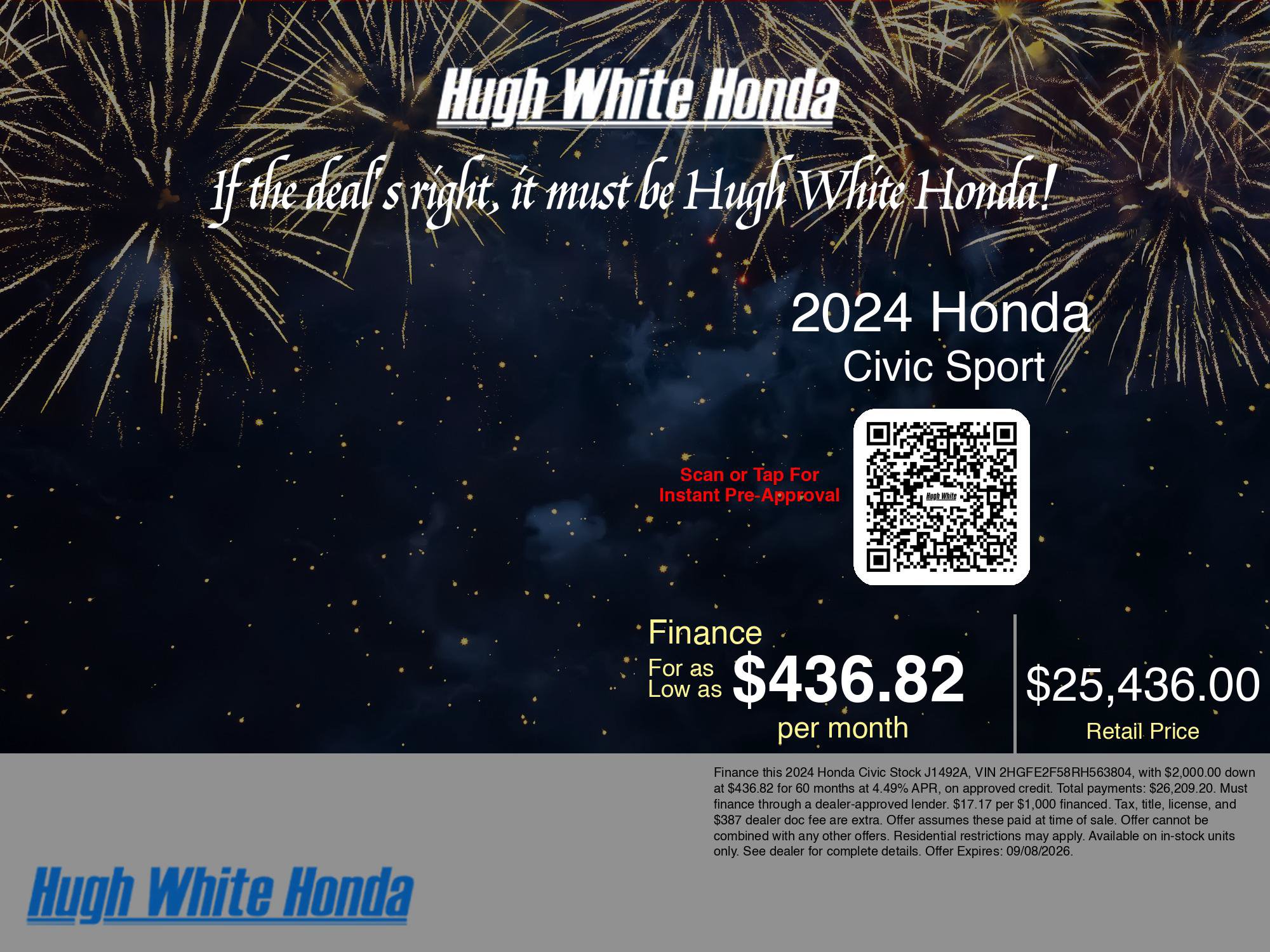 Used 2024 Honda Civic Sport image 3