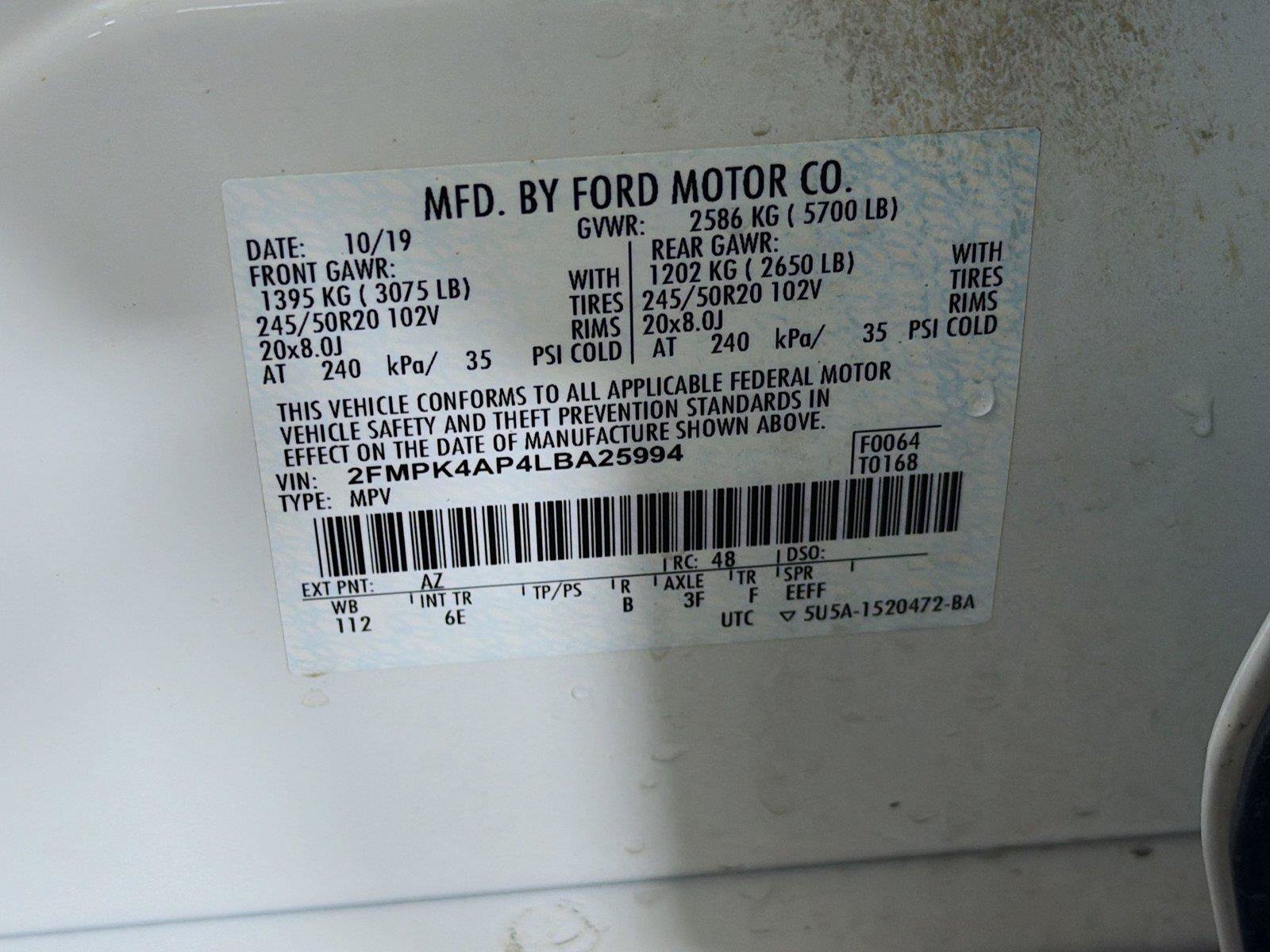Used 2020 Ford Edge ST w/ Equipment Group 401A AWD/4WD image 41