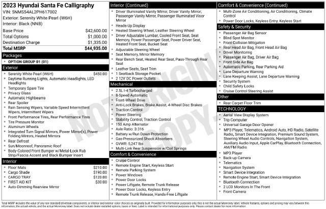 Used 2023 Hyundai Santa Fe Calligraphy FWD image 29