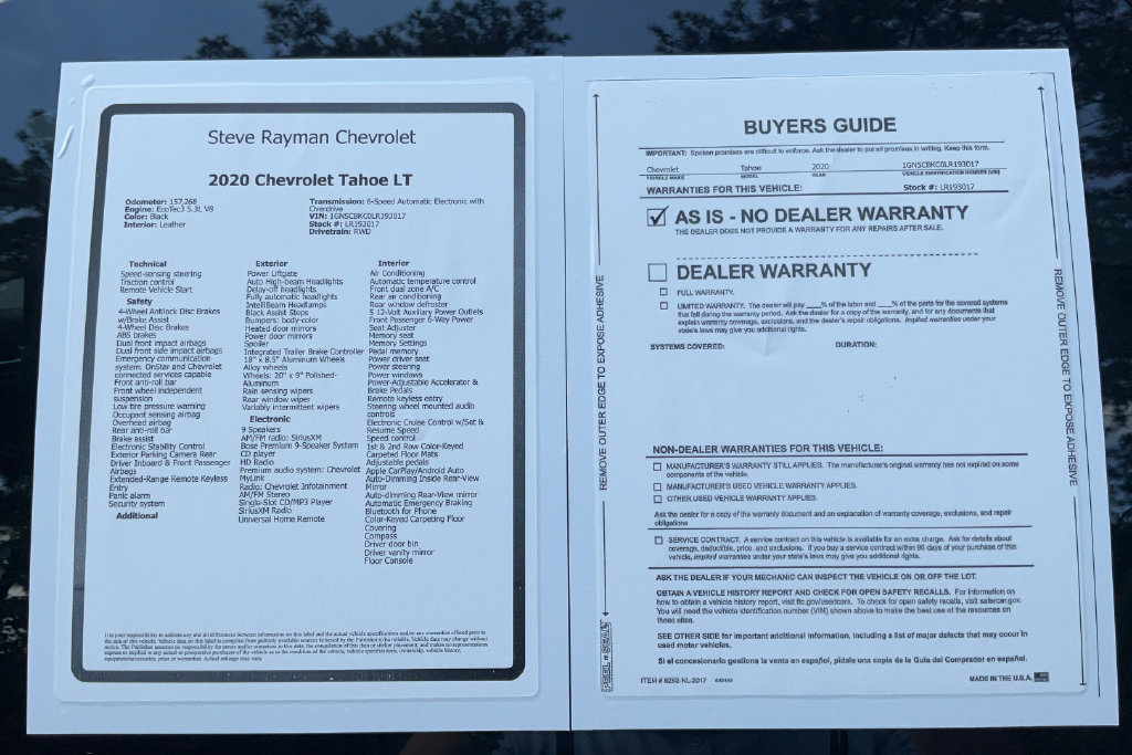 Used 2020 Chevrolet Tahoe LT w/ Max Trailering Package RWD image 24