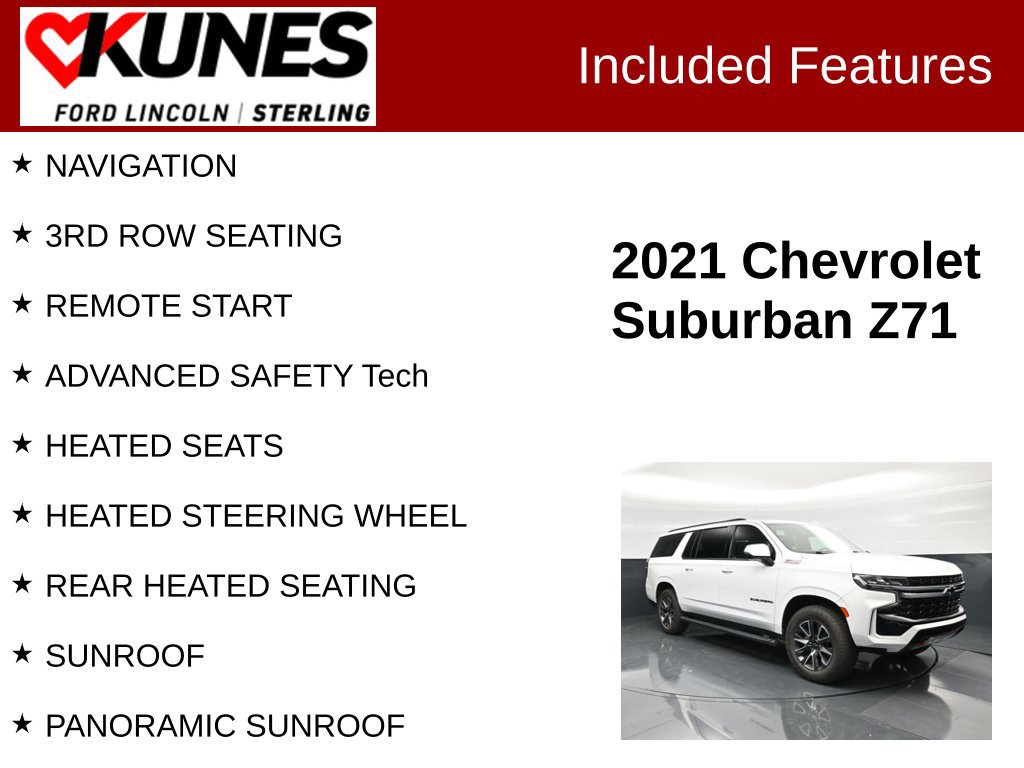 Used 2021 Chevrolet Suburban Z71 w/ Z71 Signature Package AWD/4WD image 2