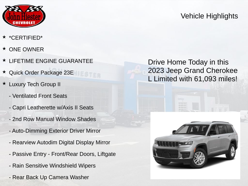 Used 2023 Jeep Grand Cherokee L Limited w/ Luxury Tech Group II RWD image 4