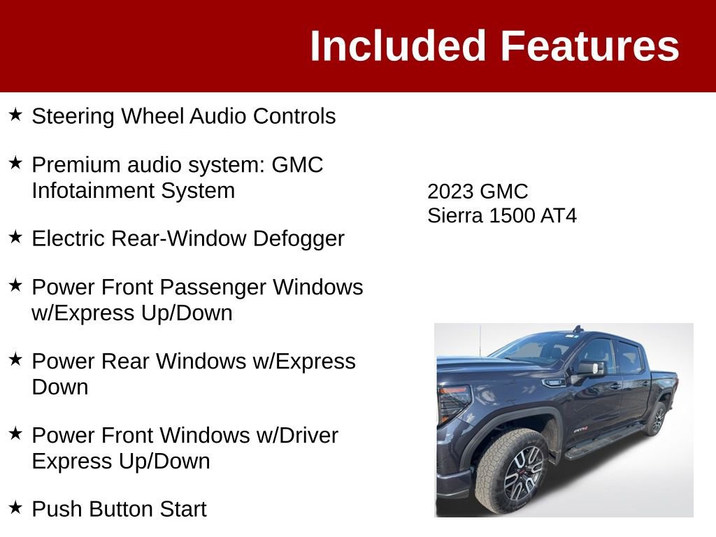 Used 2023 GMC Sierra 1500 AT4 w/ Technology Package AWD/4WD image 4