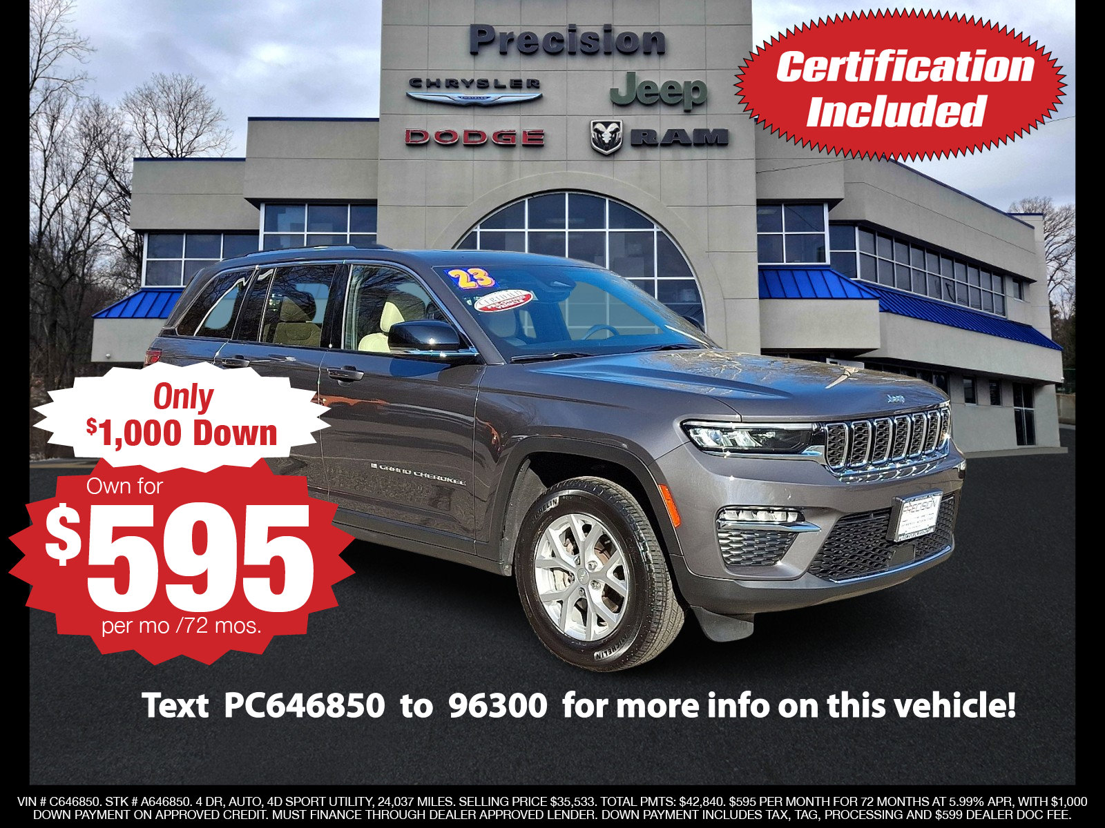 Used 2023 Jeep Grand Cherokee Limited AWD/4WD image 1