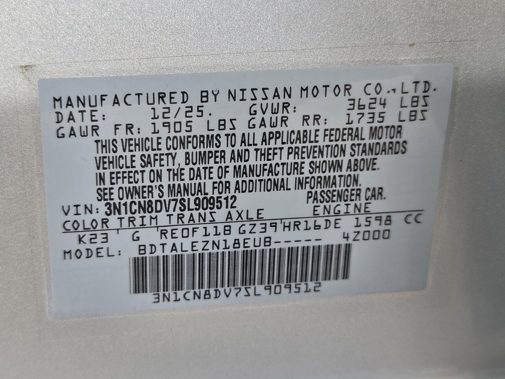 Used 2025 Nissan Versa S w/ Trunk Package FWD image 29