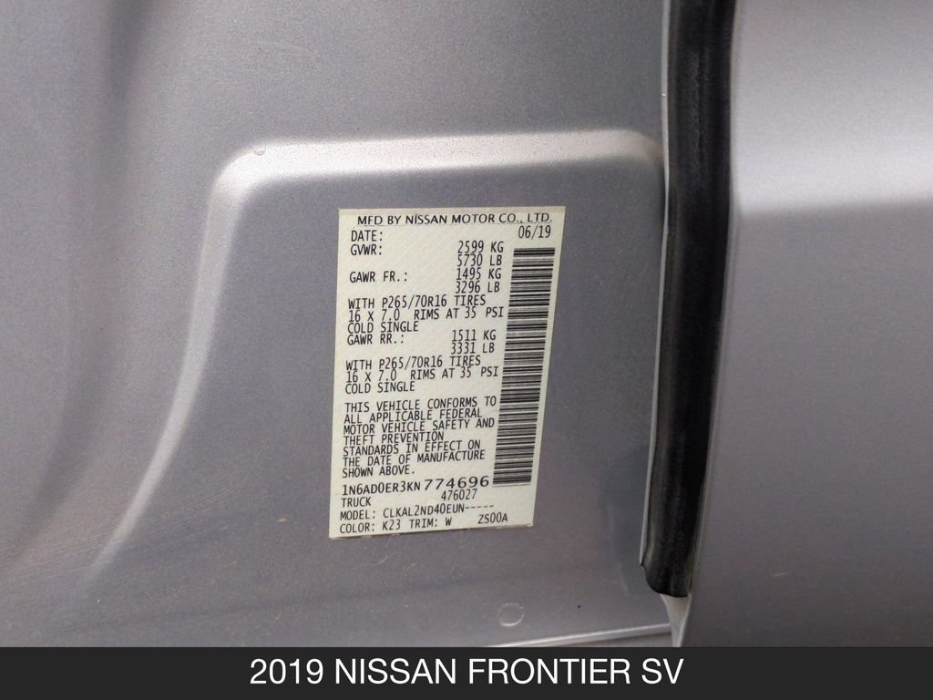 Used 2019 Nissan Frontier SV RWD image 25