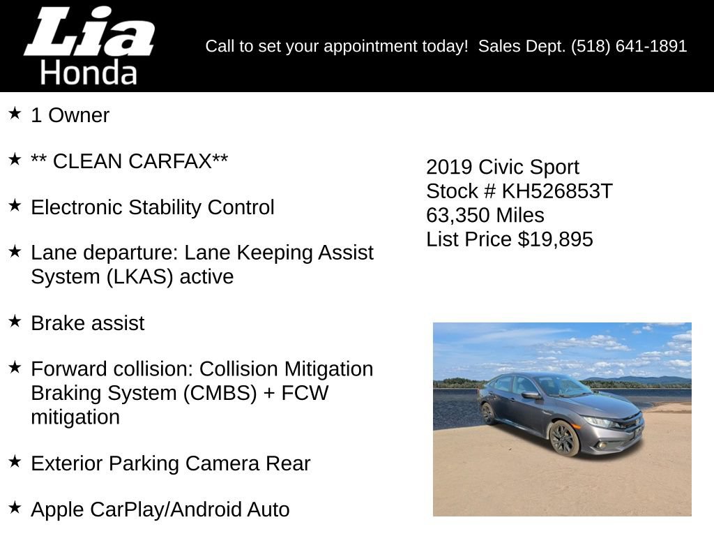 Used 2019 Honda Civic Sport image 6