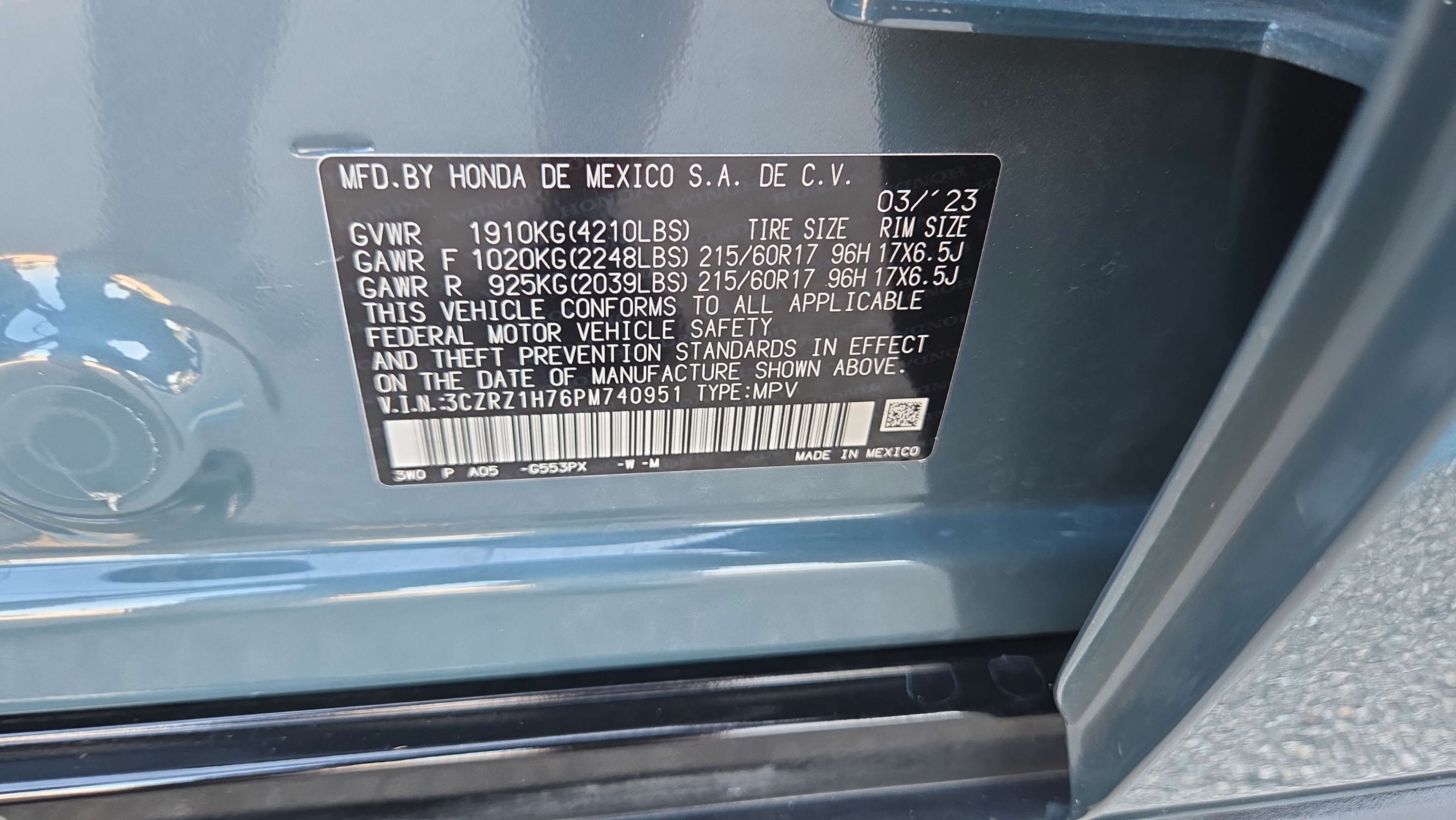 Certified 2023 Honda HR-V EX-L image 38