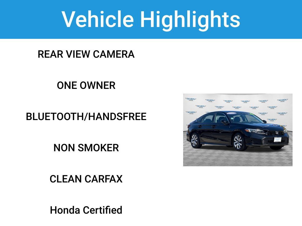 Certified 2025 Honda Civic LX image 7