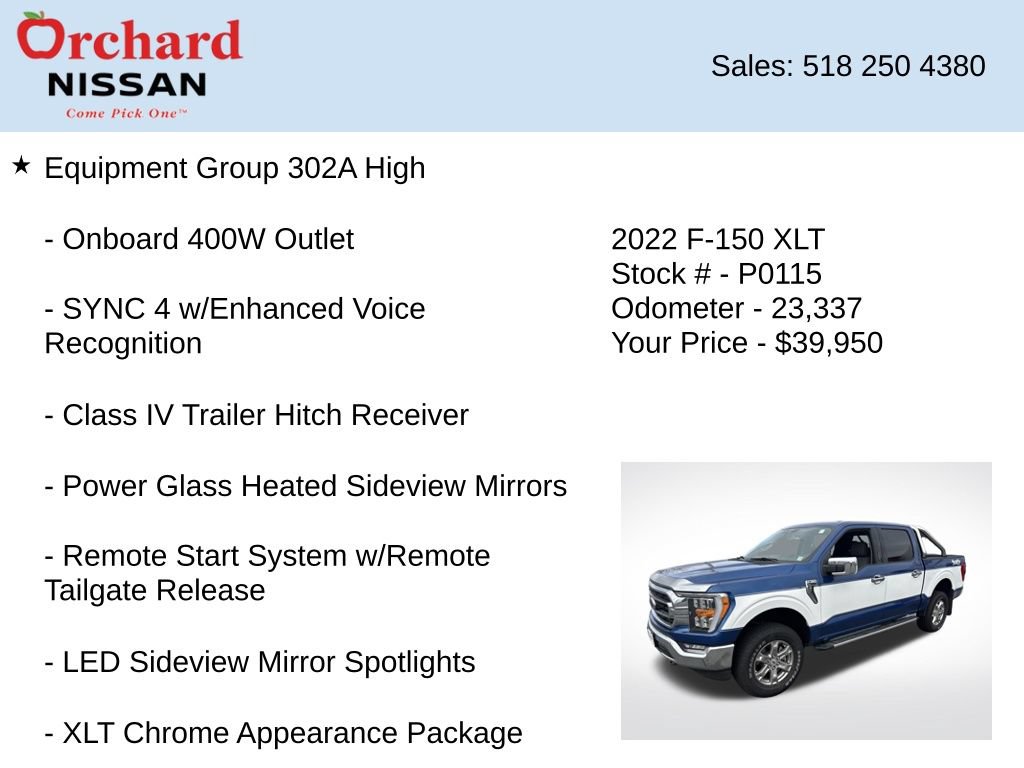 Used 2022 Ford F150 XLT w/ Equipment Group 302A High AWD/4WD image 7