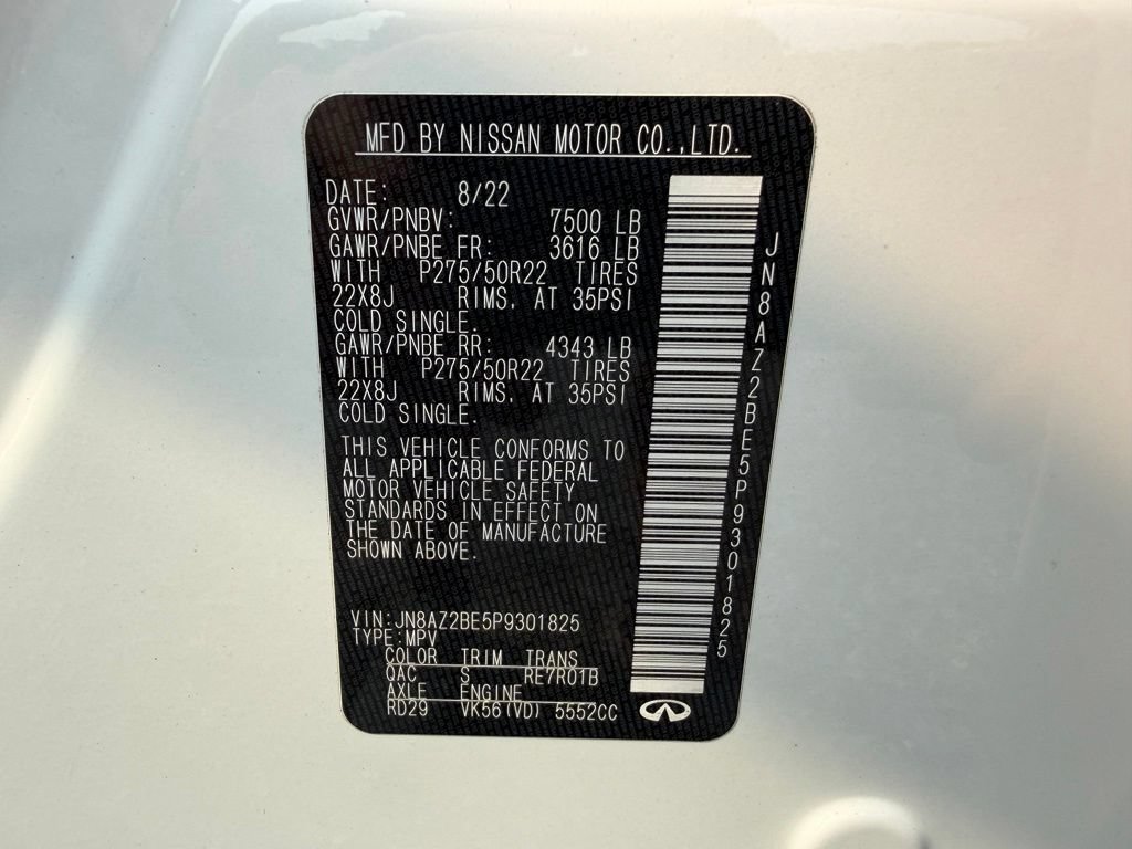 Used 2023 INFINITI QX80 Sensory w/ Cargo Package AWD/4WD image 33