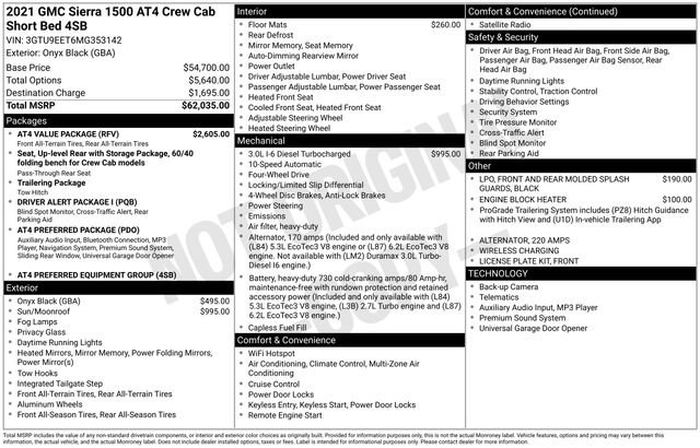 Used 2021 GMC Sierra 1500 AT4 w/ AT4 Value Package image 4