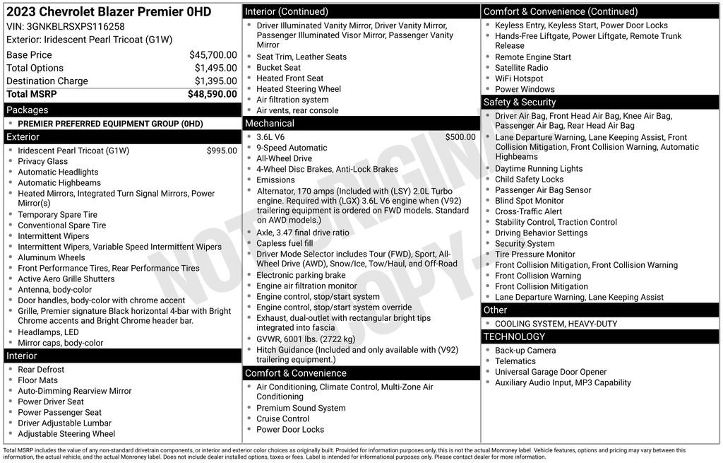 Used 2023 Chevrolet Blazer Premier AWD/4WD image 5