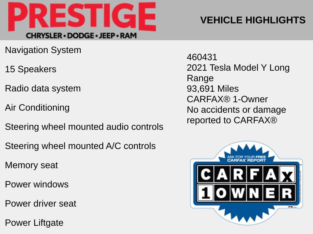 Used 2021 Tesla Model Y Long Range AWD/4WD image 2