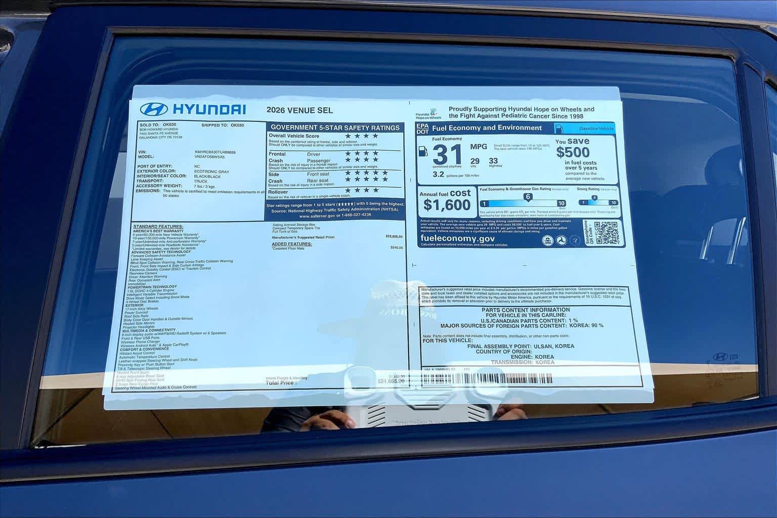 New 2026 Hyundai Venue SEL FWD image 18