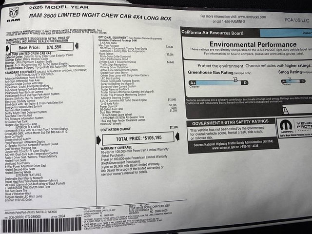 New 2026 RAM 3500 Limited AWD/4WD image 44