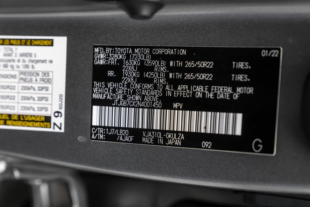 Used 2022 Lexus LX 600 4WD w/ Luxury Package image 63