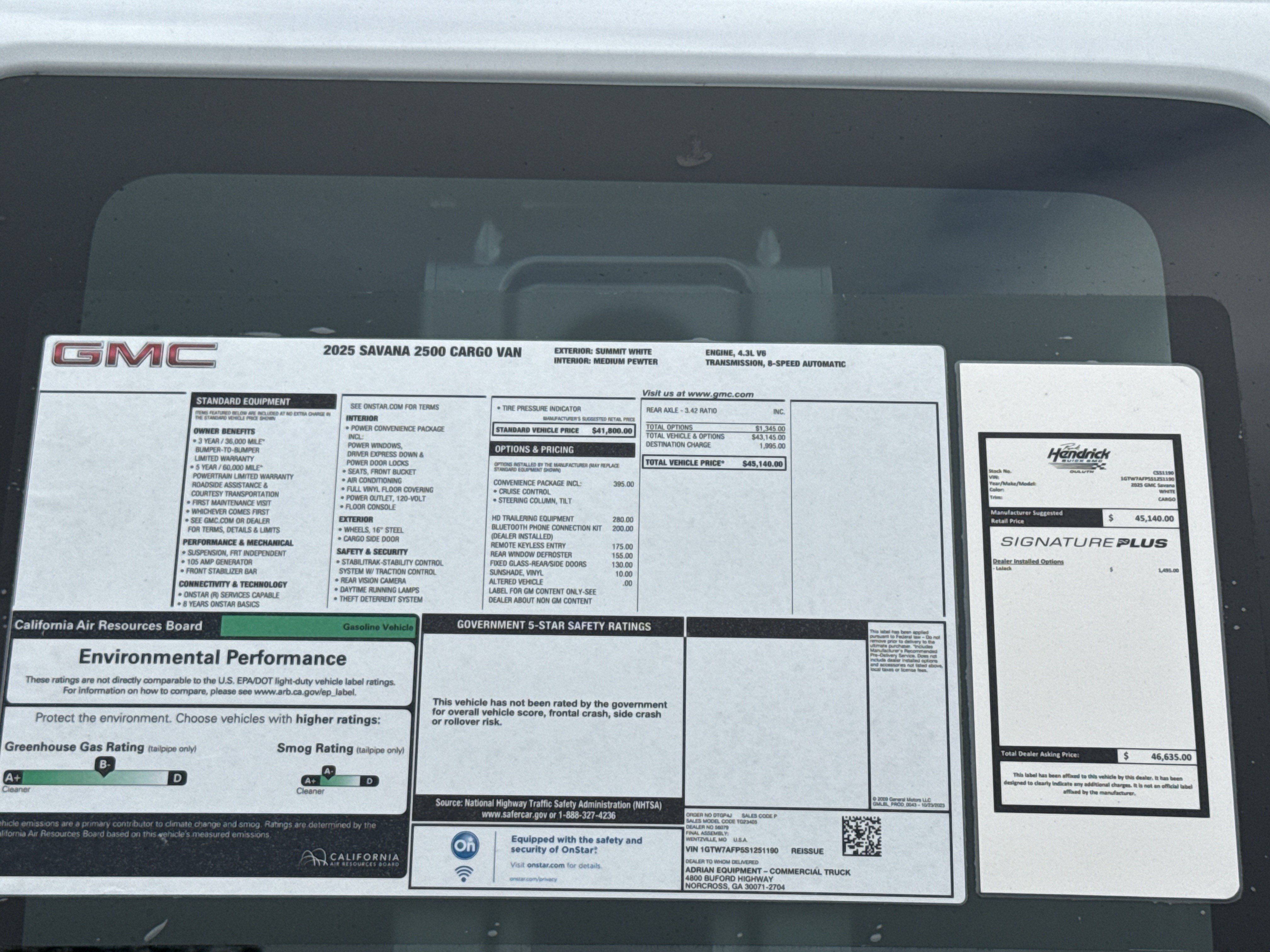 New 2025 GMC Savana 2500 w/ Driver Convenience Package RWD image 35