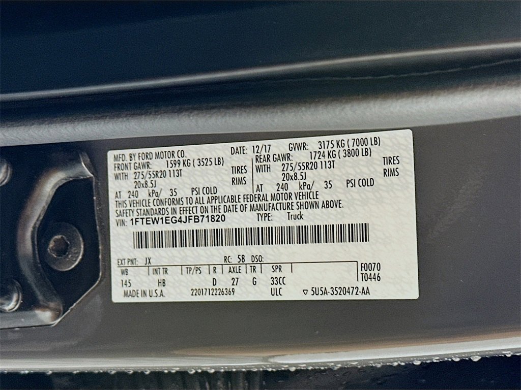 Used 2018 Ford F150 Lariat w/ Equipment Group 502A Luxury image 34