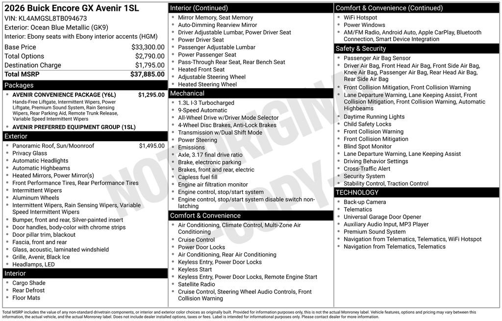 New 2026 Buick Encore GX Avenir w/ Avenir Convenience Package image 6