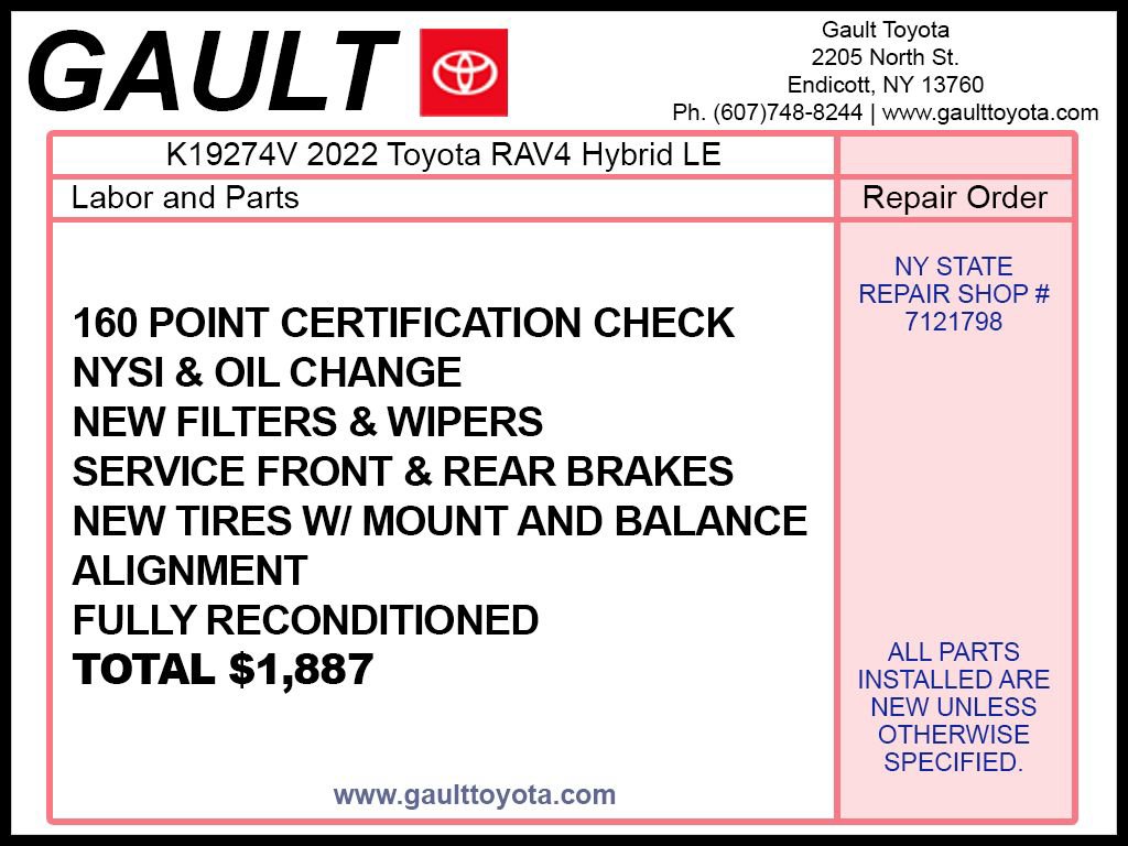 Certified 2022 Toyota RAV4 LE image 2