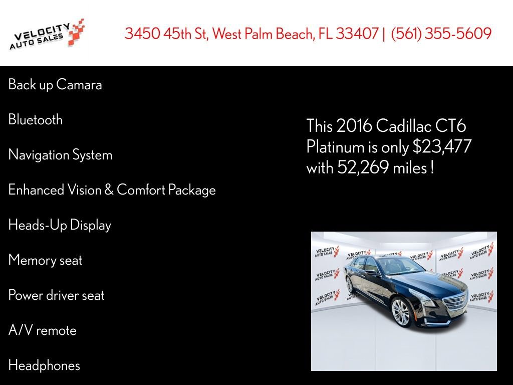 Used 2016 Cadillac CT6 Platinum w/ LPO, Ground Effects Package image 35
