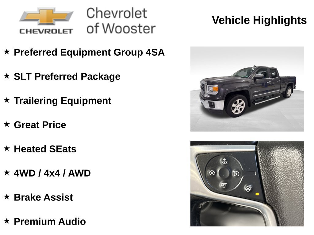 Used 2015 GMC Sierra 1500 SLT w/ SLT Preferred Package AWD/4WD image 2