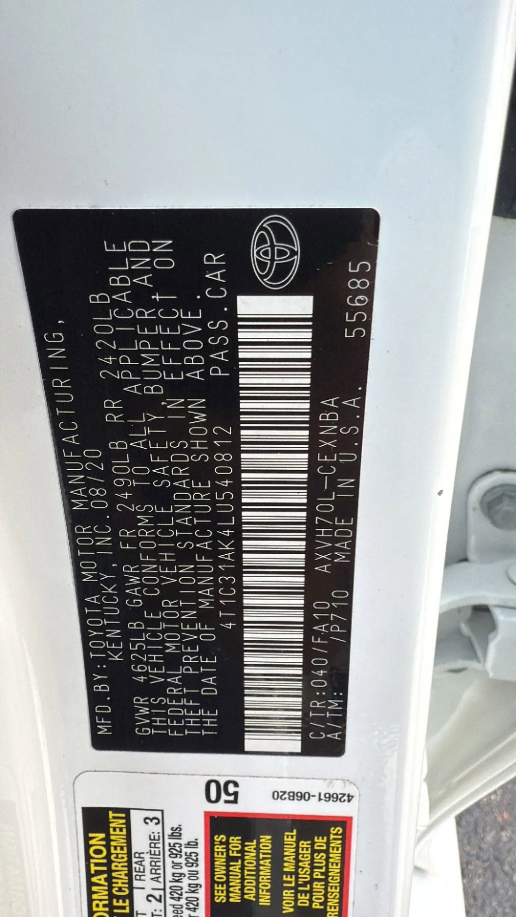 Used 2020 Toyota Camry LE image 30