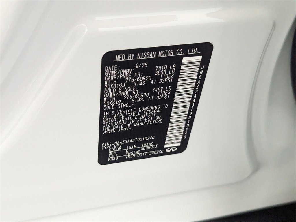 New 2026 INFINITI QX80 Pure w/ Cargo Package image 13