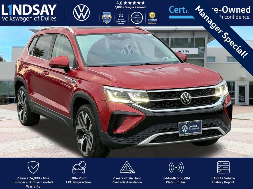 Certified 2022 Volkswagen Taos SEL w/ Panoramic Sunroof Package