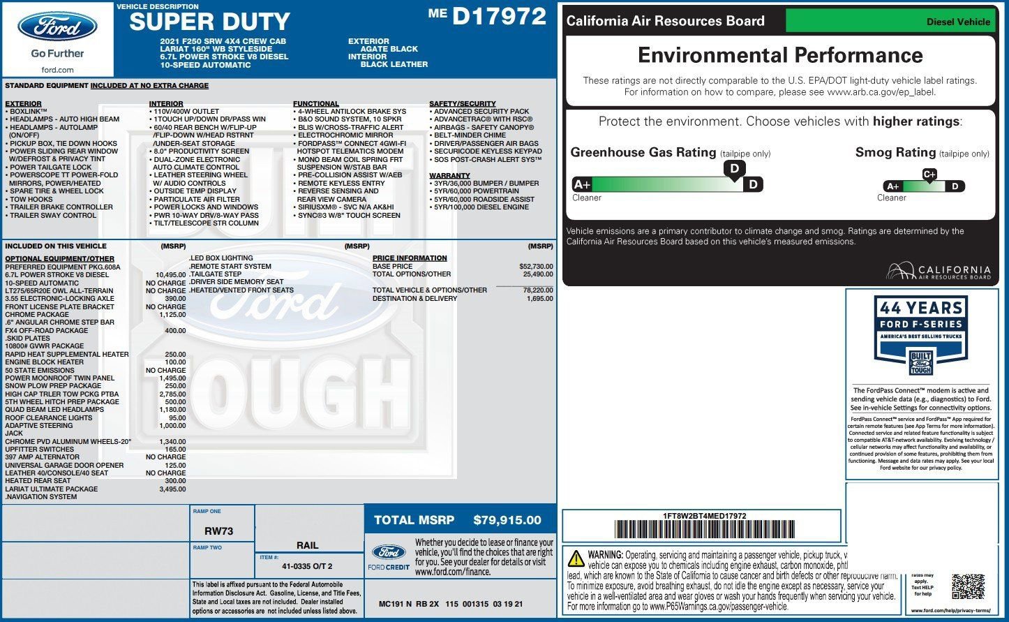 Used 2021 Ford F250 Lariat w/ Lariat Ultimate Package image 38