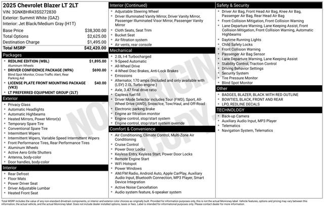 New 2025 Chevrolet Blazer LT w/ Redline Edition AWD/4WD image 27