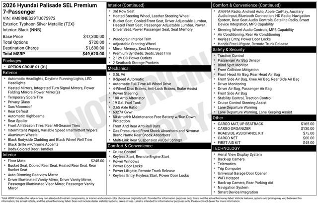 New 2026 Hyundai Palisade SEL image 47