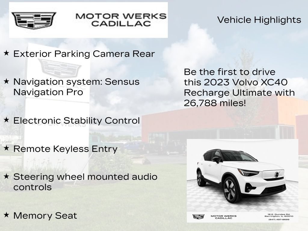 Used 2023 Volvo XC40 Recharge Ultimate w/ Protection Package Premier AWD/4WD image 13
