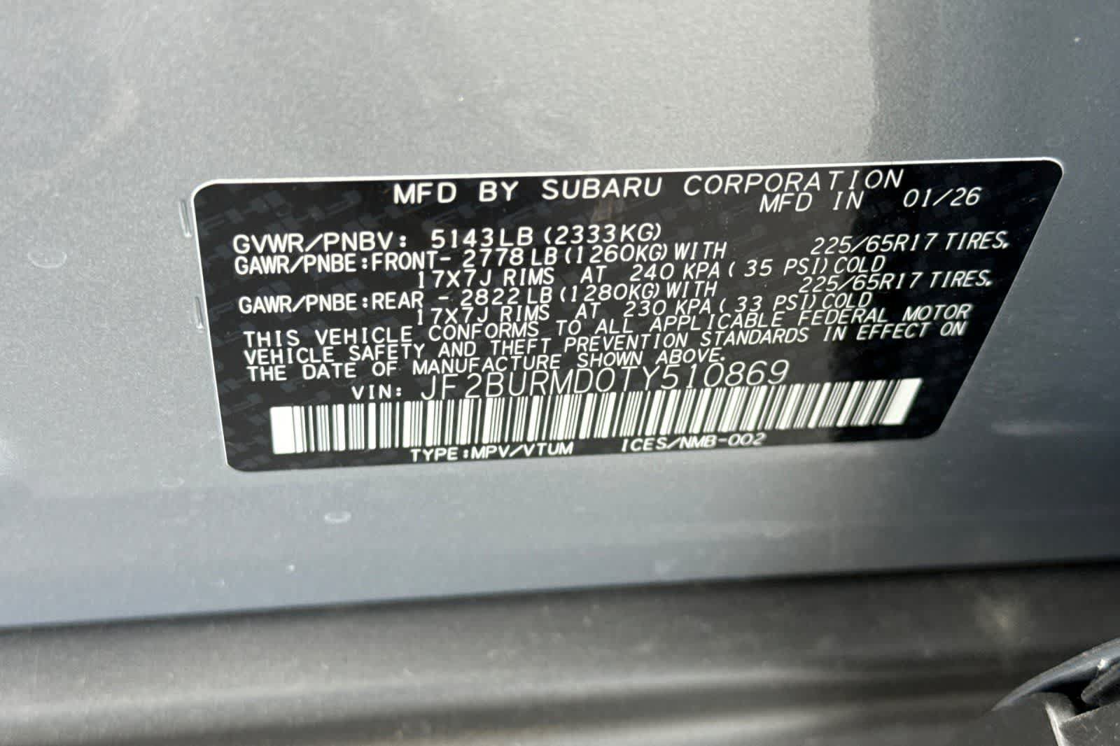 New 2026 Subaru Outback Wilderness w/ Wilderness Package AWD/4WD image 32